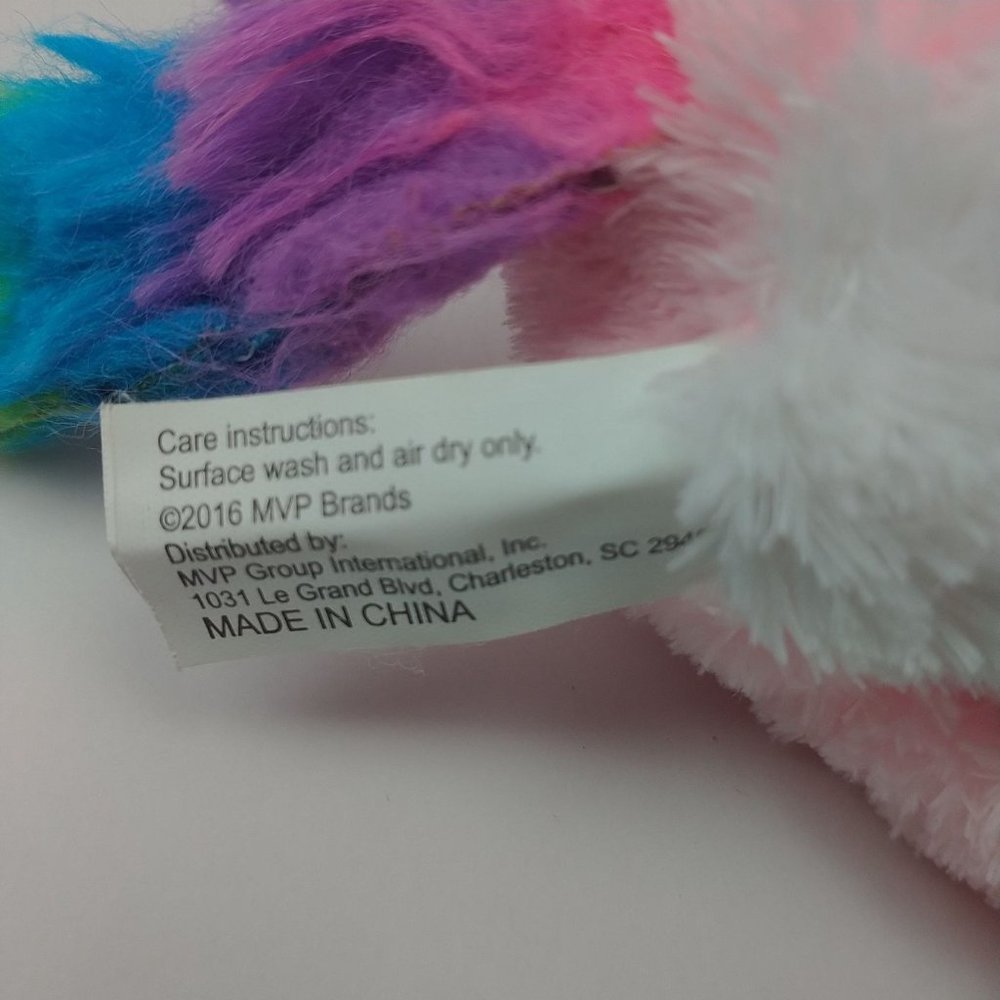 MVP Group Z Toys Rainbow Unicorn Sparkles Glitter Eyes Plush 8" Stuffed Animal - Picture 8 of 8